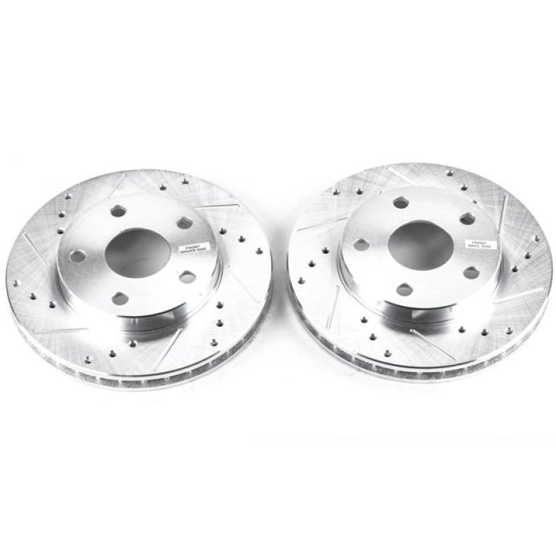 PowerStop jbr590xpr | Power Stop 91-95 Toyota MR2 Front Evolution Drilled & Slotted Rotors - Pair; 1991-1995