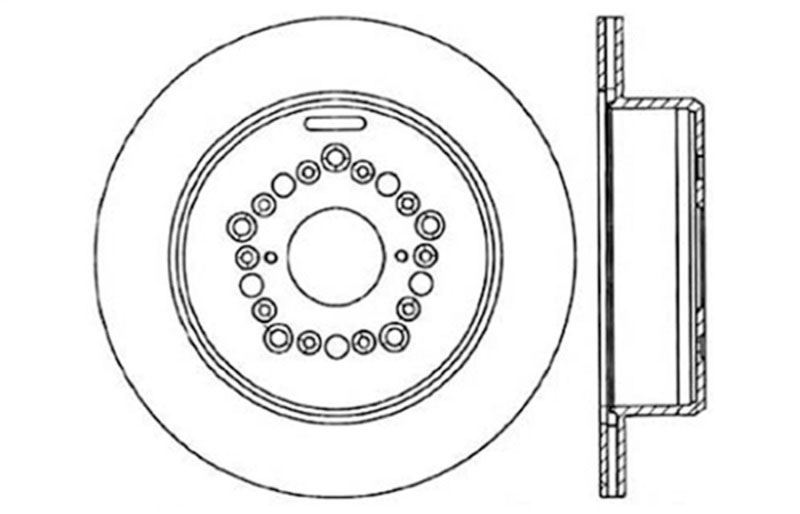 Stoptech 127.44084L | StopTech Lexus GS300 Sport Drilled/Slotted Rotor, Rear Left; 1993-1997