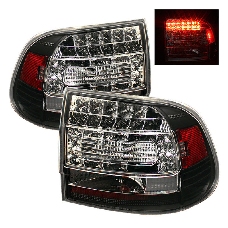 SPYDER 5007063 | Spyder Porsche Cayenne LED Tail Lights - Black - (ALT-YD-PCAY03-LED-BK); 2003-2007