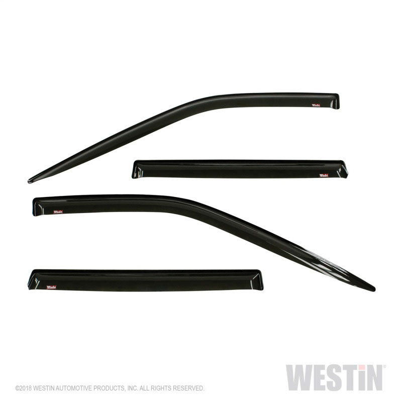 Westin 72-37448 | 2018-2019 Ford Expedition Wade Slim Wind Deflector 4pc - Smoke; 2018-2022