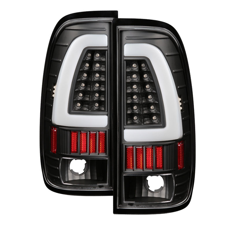 SPYDER 5082084 | xTune Ford F150 Styleside 97-03 Light Bar LED Tail Lights - Black ALT-ON-FF15097-LBLED-BK; 1997-2003