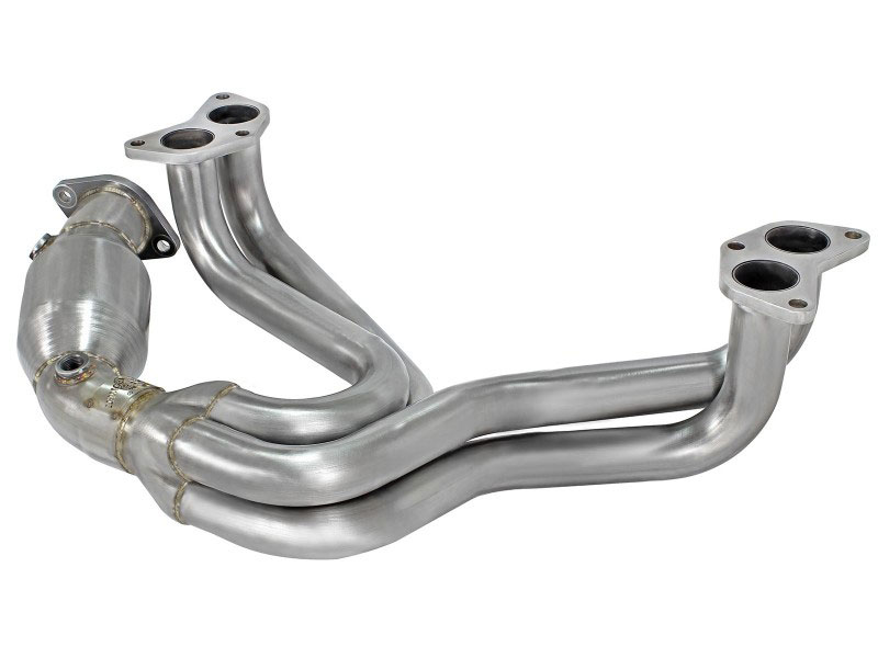 aFe 48-36005-1hc | 12-17 Toyota 86 / FRS / BRZ Twisted Steel 304 Stainless Steel Long Tube Header w/ Cat; 2012-2017