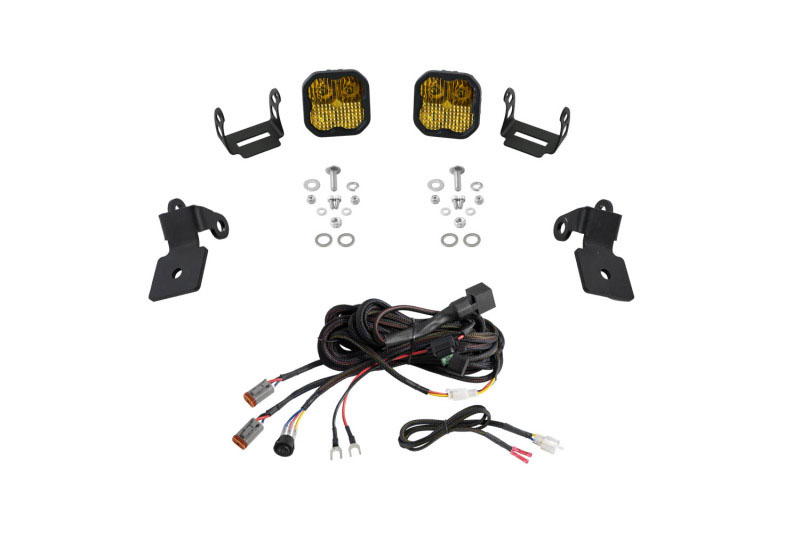 Diode Dynamics dd7638 | 20-Present Polaris RZR A-Pillar LED Pod Kit SS3 Pro - Yellow Combo; 2020-2023