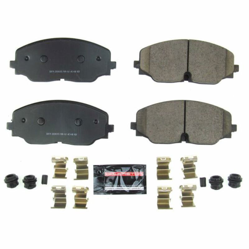 PowerStop z23-2074 | Power Stop 18-19 Volkswagen Atlas Front Z23 Evolution Sport Brake Pads w/Hardware; 2018-2022