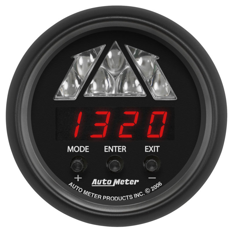 AutoMeter 2676 | Autometer Z-Series 2-1/16in Tachometer Digital 16000 RPM w/ LED Shift Light