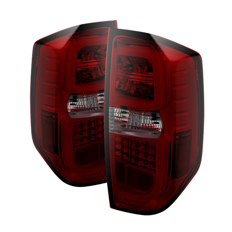 SPYDER 5080189 | Spyder Toyota Tundra Light Bar LED Tail Lights - Red Smoke - (ALT-YD-TTU14-LED-RS); 2014-2016