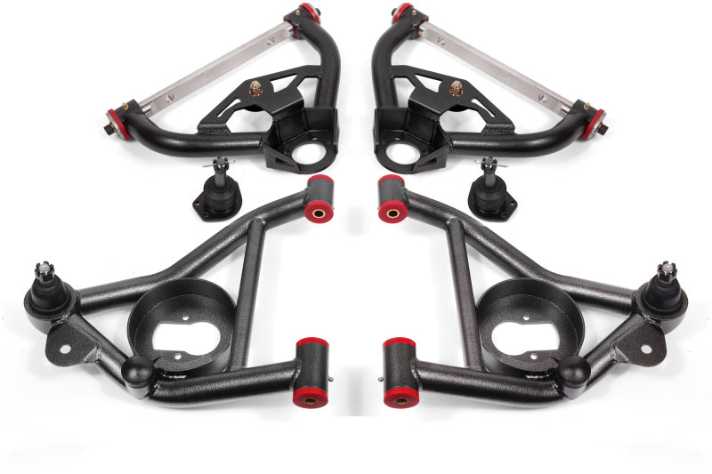 BMR Suspension aa030h | BMR 78-87 G-Body Upper And Lower A-Arm Kit - Black Hammertone; 1978-1987