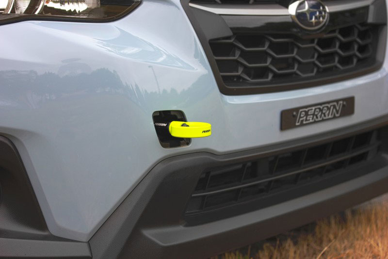 Perrin Performance psp-bdy-237ny | Perrin Tow Hook Kit - Front 13-18 Subaru Forester - Neon Yellow; 2013-2018