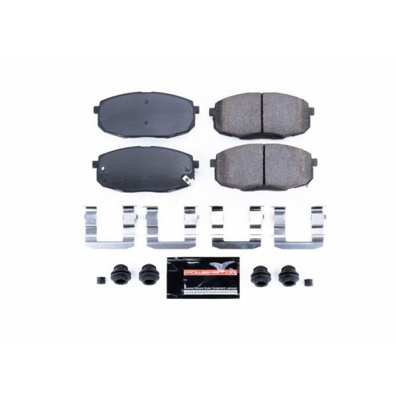 PowerStop z23-1397 | Power Stop 09-12 Hyundai Elantra Front Z23 Evolution Sport Brake Pads w/Hardware; 2009-2012