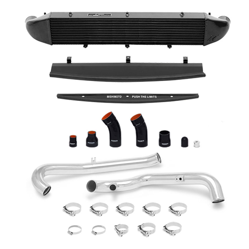 Mishimoto mmint-fist-14kpbk | 2014-2016 Ford Fiesta ST 1.6L Front Mount Intercooler (Black) Kit w/ Pipes (Silver); 2014-2016