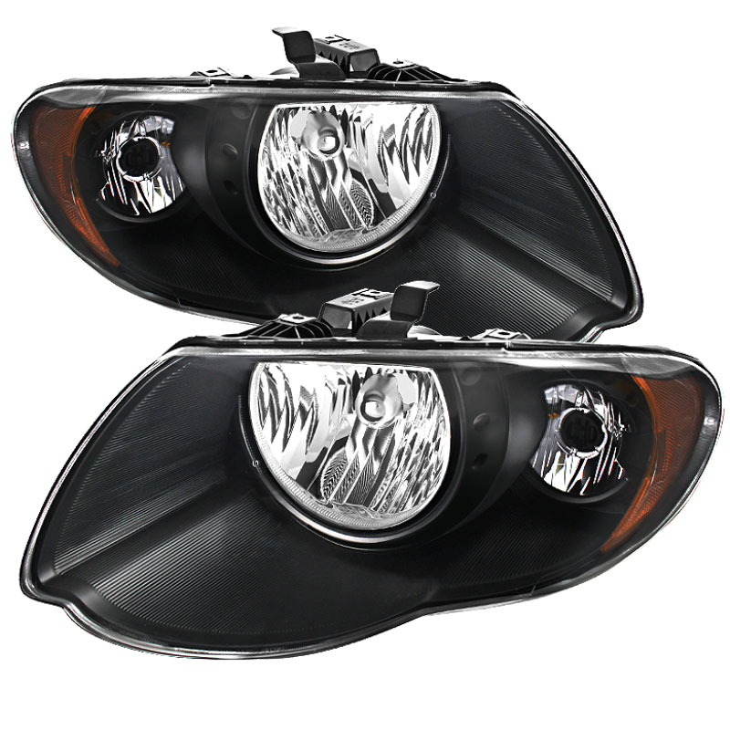 SPYDER 9025273 | Xtune Chrysler Town & Country 05-07 Crystal Headlights Black HD-JH-CHRTC05-AM-BK; 2005-2007