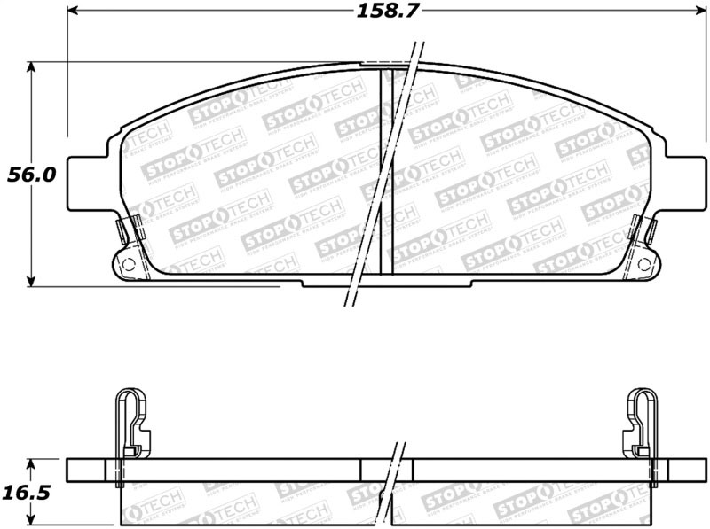 Stoptech 308.06910 | StopTech Street Brake Pads Nissan Quest, Front; 2004-2017