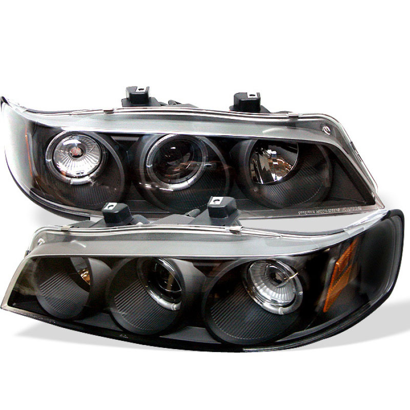 SPYDER 5010698 | Spyder Honda Accord 1PC Halo Projector Headlights - Black - (PRO-YD-HA94-AM-BK); 1994-1997