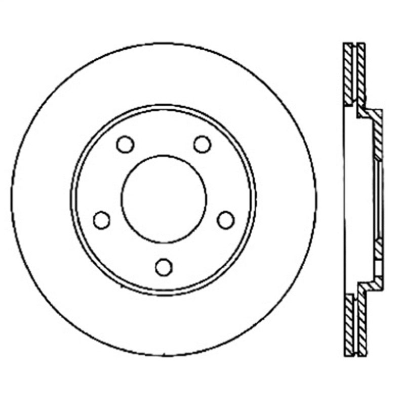 Stoptech 126.61087SR | StopTech Ford Mustang Sport Slotted Brake Rotor, Rear Right; 2005-2014