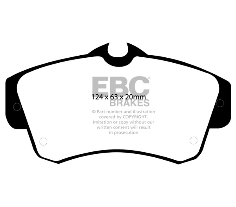 EBC dp31357c | 00-11 Chrysler PT Cruiser 2.4 Redstuff Front Brake Pads; 2000-2011