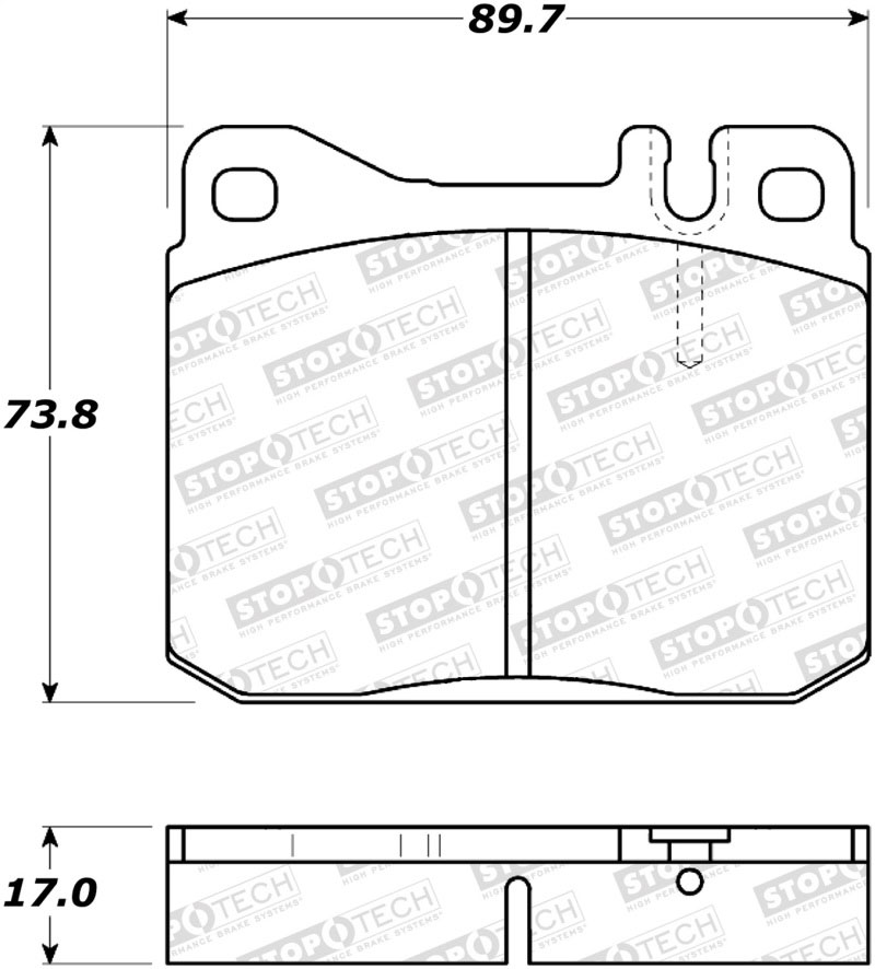 Stoptech 308.01451 | StopTech Street Brake Pads Mercedes-Benz 560SEC, Front; 1986-1991