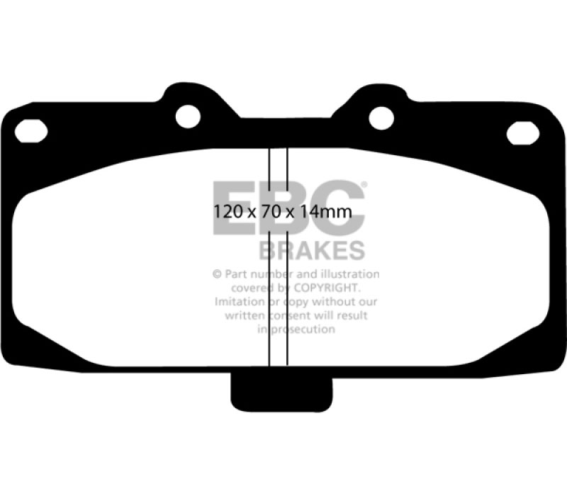 EBC dp31200c | 89-95 Nissan Skyline (R32) 2.6 Twin Turbo GT-R Redstuff Front Brake Pads; 1989-1995