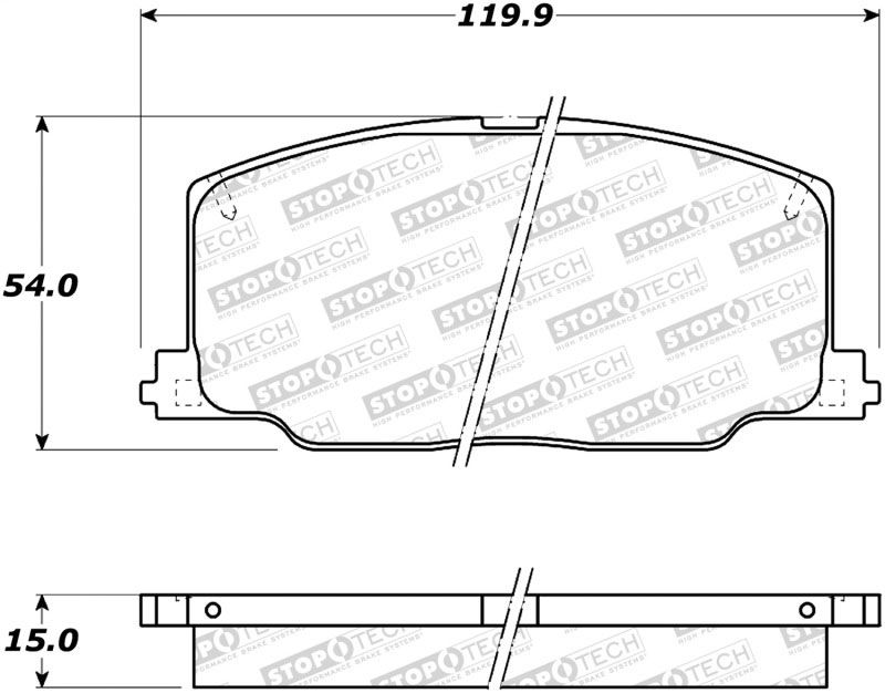 Stoptech 308.03560 | StopTech Street Brake Pads Toyota Camry, Front; 1987-1991