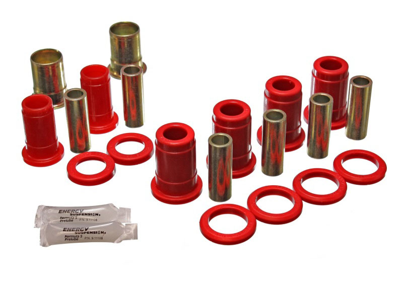 Energy Suspension 3.3153r | 59-64 Bel Air/Impala / 64 El Camino (w/ Single U/A) Red Rear C/A Bushing Set; 1959-1964