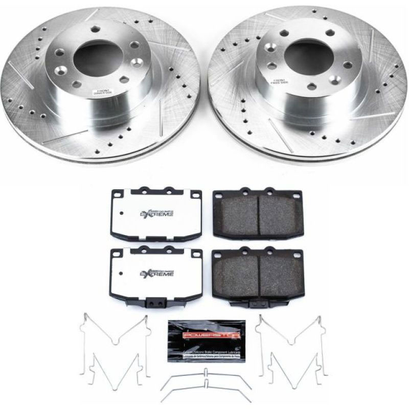 PowerStop k4833-26 | Power Stop 93-95 Mazda RX-7 Front Z26 Street Warrior Brake Kit; 1993-1995