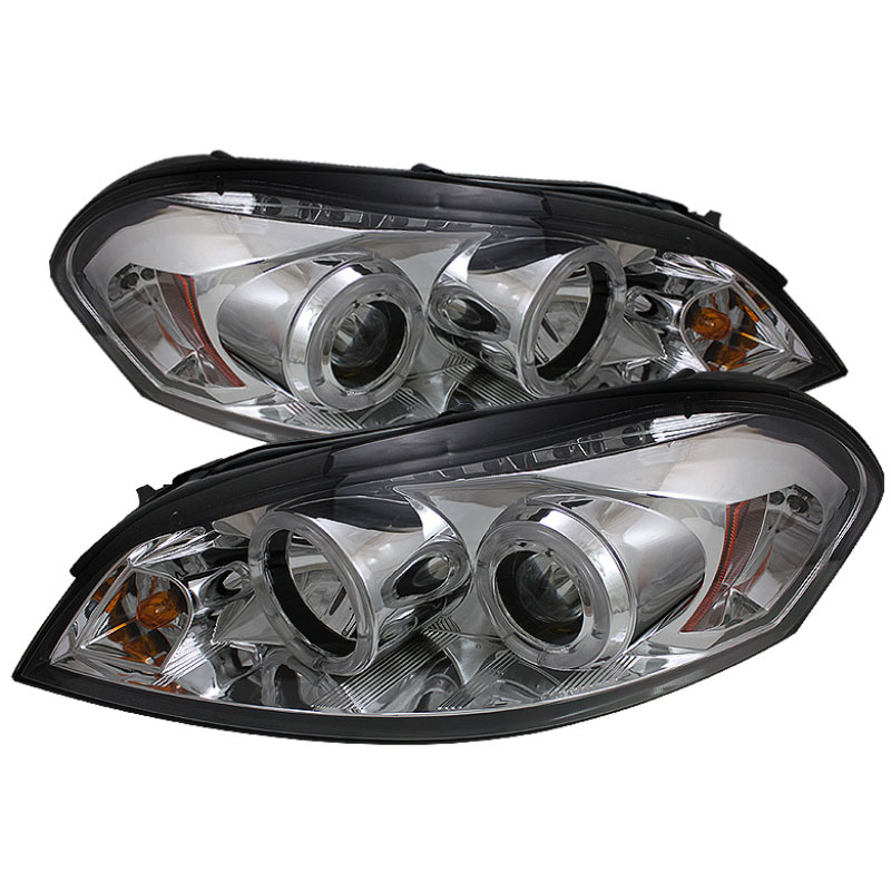 SPYDER 5031709 | Spyder Chevrolet Monte Carlo Halo LED ( Replaceable LEDs ) Projector Headlights - Chrome - (PRO-YD-CHIP06-HL-C); 2006-2007