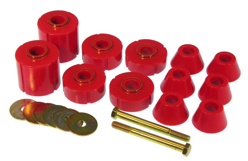 Prothane 7-104 | 73-80 GM Body Mount 12 Bushing Kit - Red; 1973-1980