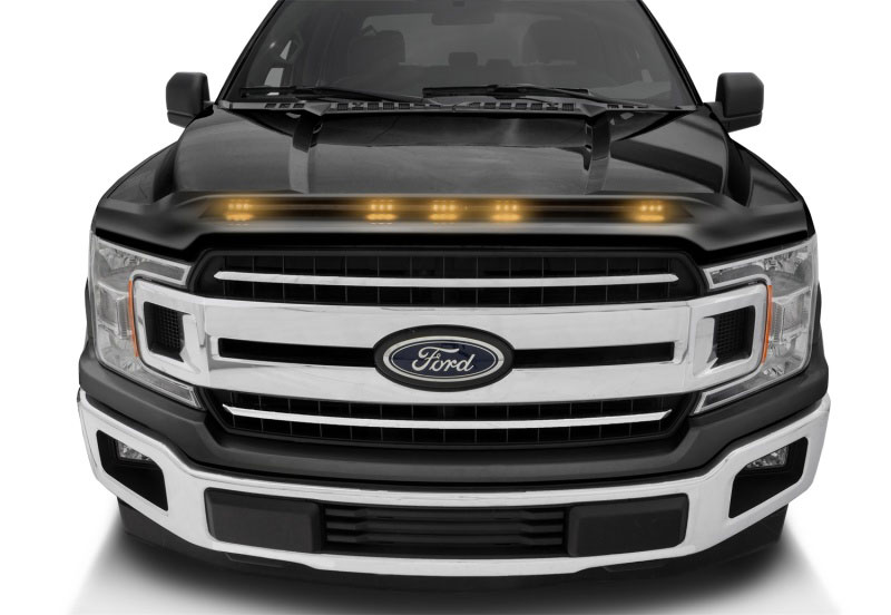 AVS 753096-g1 | 16-18 Ford F-150 Aeroskin LightShield Color Hood Protector, Shadow Black; 2016-2018