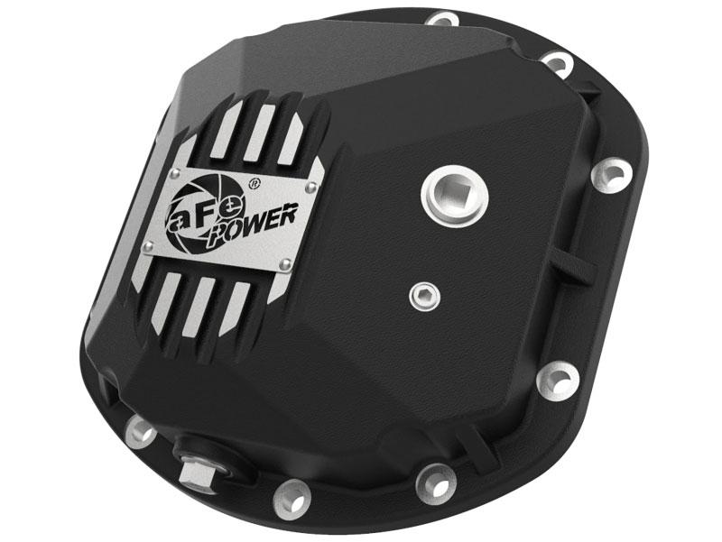 aFe 46-71130b | Street Series Dana 30Front Differential Cover Black w/ Machined Fins 97-18 Jeep Wrangler; 1997-2018