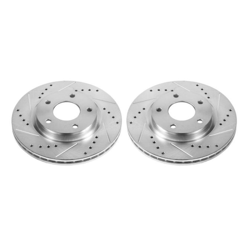 PowerStop jbr1591xpr | Power Stop 13-19 Nissan Sentra Front Evolution Drilled & Slotted Rotors - Pair; 2013-2019