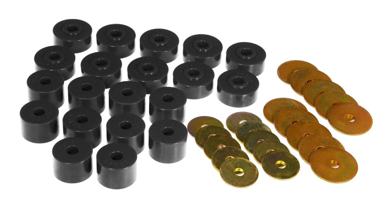 Prothane 13-103-BL | 85-89 Mitsubishi Montero Body Mount Kit - Black; 1985-1989