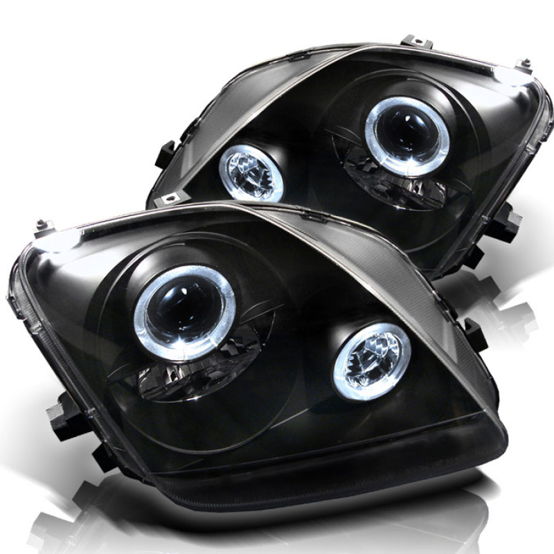 SPYDER 5011039 | Spyder Honda Prelude Halo Projector Headlights - Black - (PRO-YD-HP97-HL-BK); 1997-2001