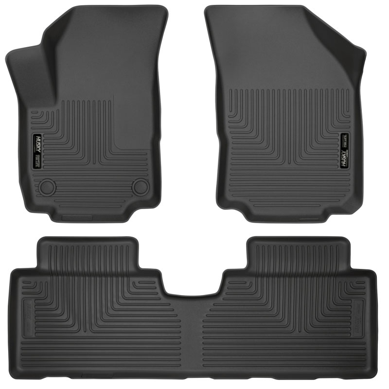 Husky Liners 95151 | 18-19 GMC Terrain WeatherBeater Black Front & 2nd Seat Floor Liners; 2018-2022