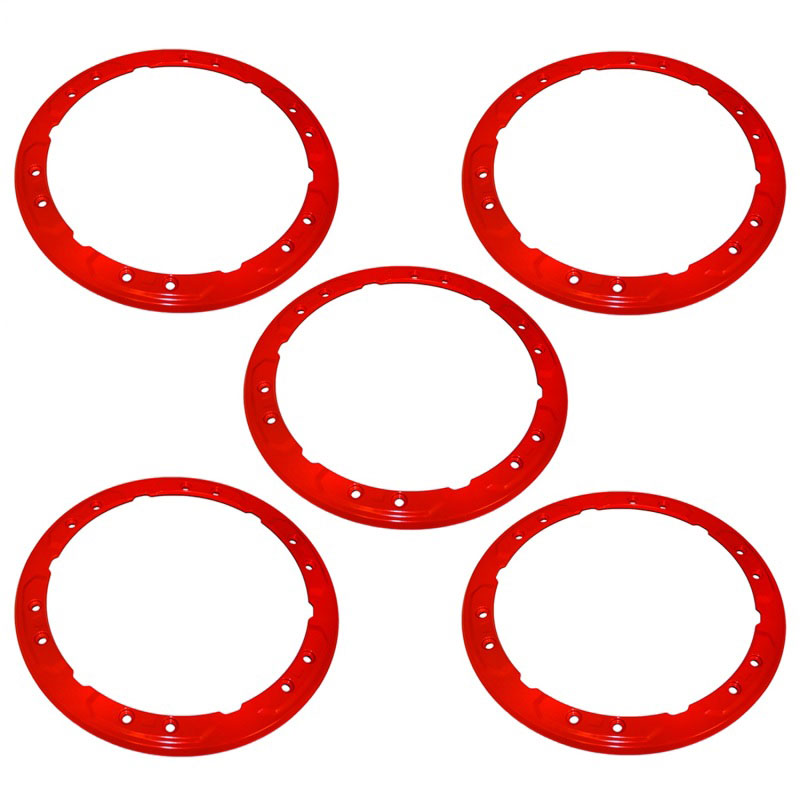 Ford Racing m-1021k-blr | 2021+ Ford Bronco Functional Bead Lock Ring Kit - Red; 2021-2022