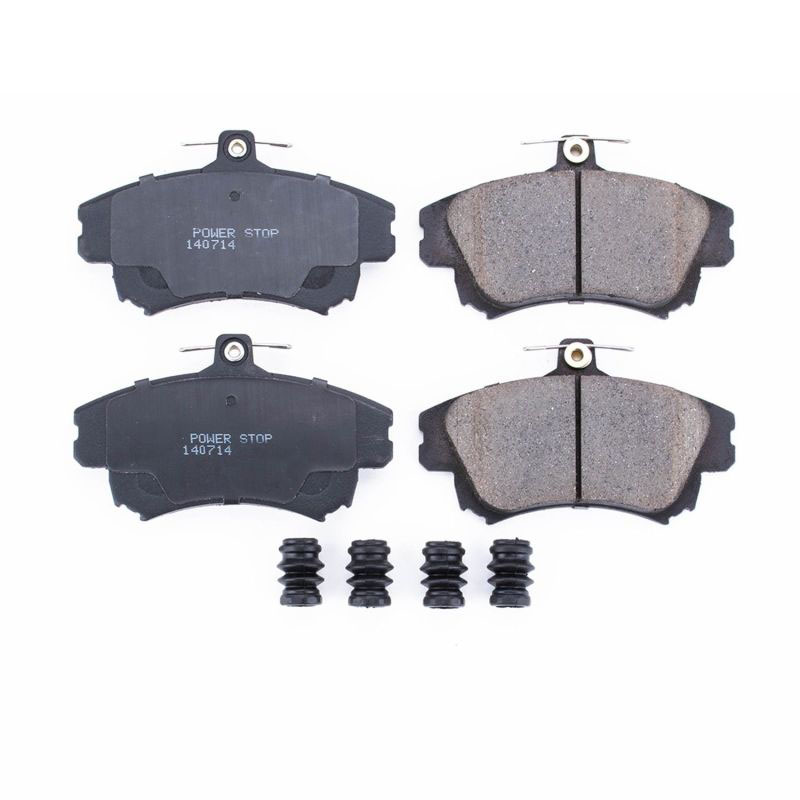 PowerStop 17837 | Power Stop 00-04 Volvo S40 Front Z17 Evolution Ceramic Brake Pads w/Hardware; 2000-2004