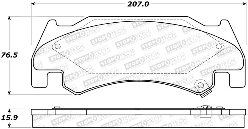 Stoptech 308.10850 | StopTech Street Brake Pads Dodge Ram 1500 SRT-10, Front; 2005-2006