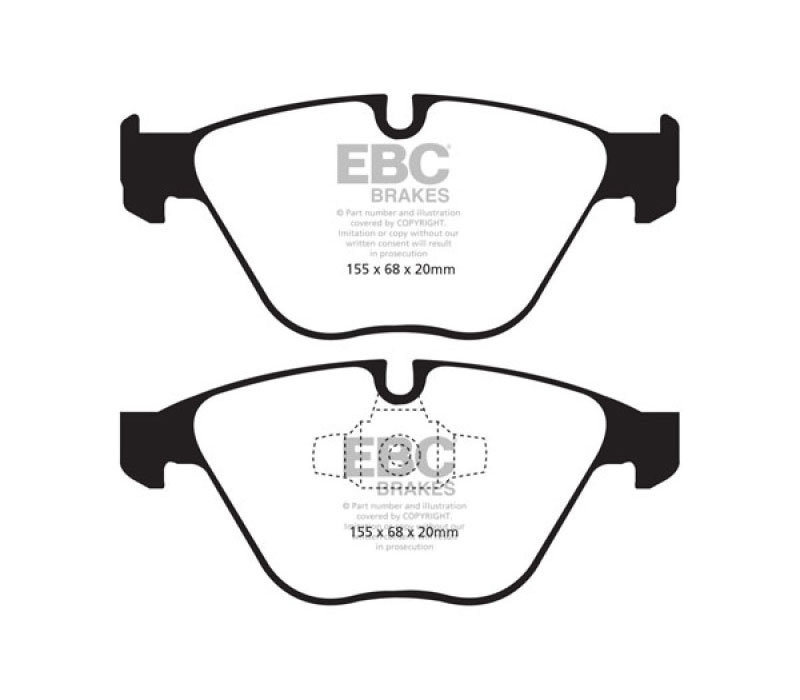 EBC dp31512c | 13+ BMW X1 2.0 Turbo (28i) Redstuff Front Brake Pads; 2013-2023