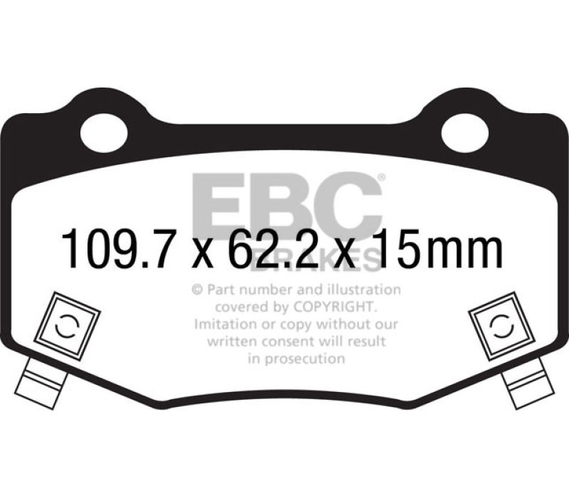 EBC dp33023c | 16+ Cadillac ATS-V 3.6 Twin Turbo Redstuff Rear Brake Pads; 2016-2024