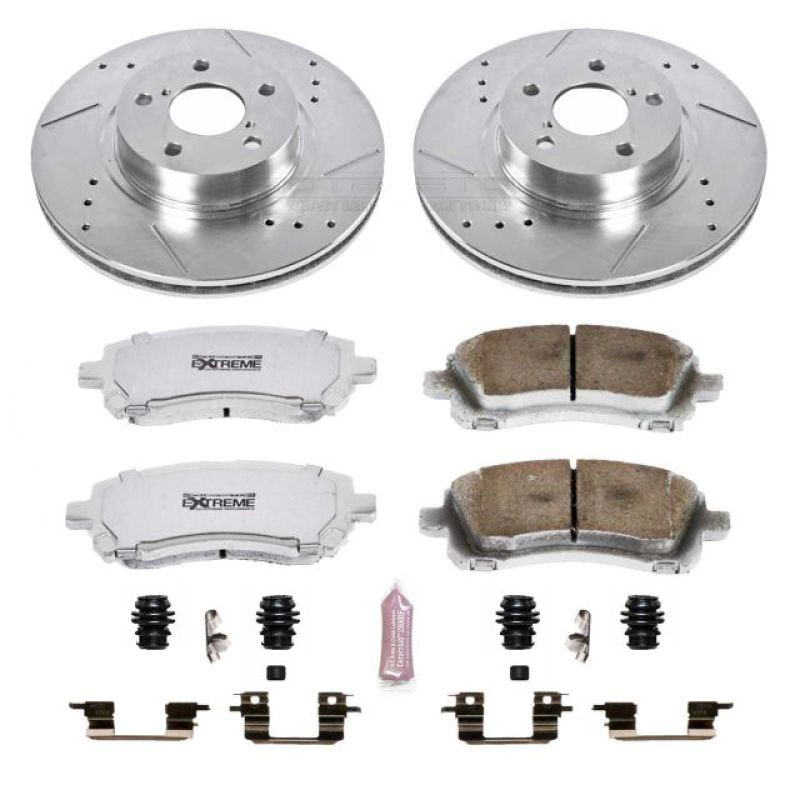 PowerStop k1120-26 | Power Stop 98-02 Subaru Forester Front Z26 Street Warrior Brake Kit; 1998-2002