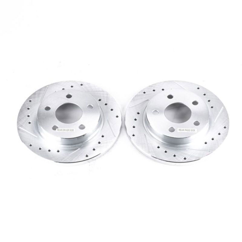 PowerStop ar8139xpr | Power Stop 93-05 Ford Taurus Rear Evolution Drilled & Slotted Rotors - Pair; 1993-2005