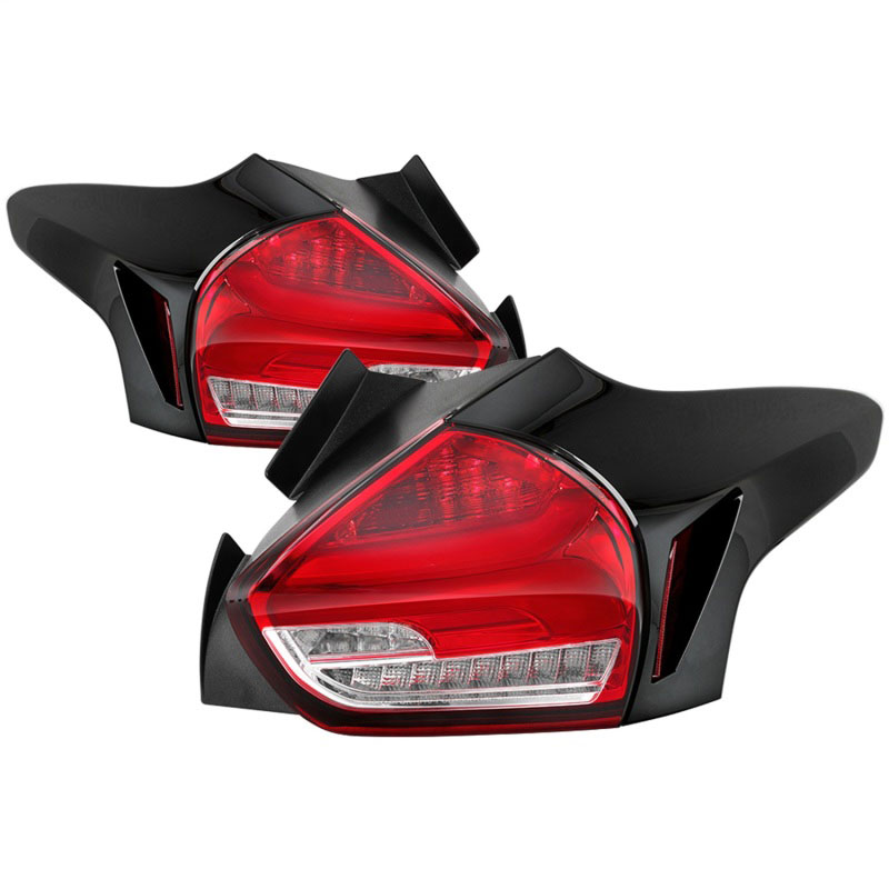 SPYDER 5085726 | Spyder 15-17 Ford Focus Hatch LED Tail Lights w/Indicator/Reverse - Red Clr (ALT-YD-FF155D-LED-RC); 2015-2017