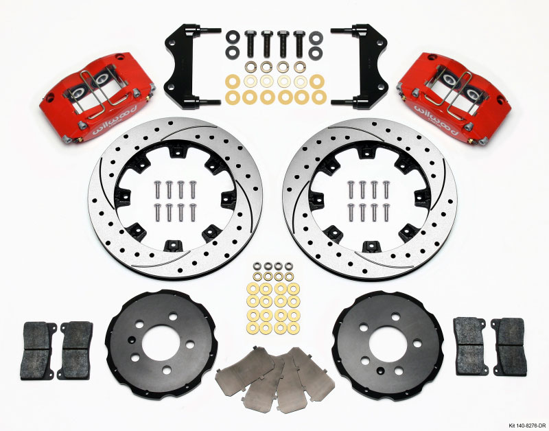 Wilwood 140-8276-dr | Dynapro Radial Front Kit 12.19in Drilled Red 99-03 Jetta IV & Golf IV; 1999-2003