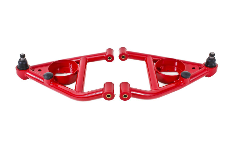 BMR Suspension AA006R | BMR Tubular Lower A-arms for and Firebird Red; 1967-1969