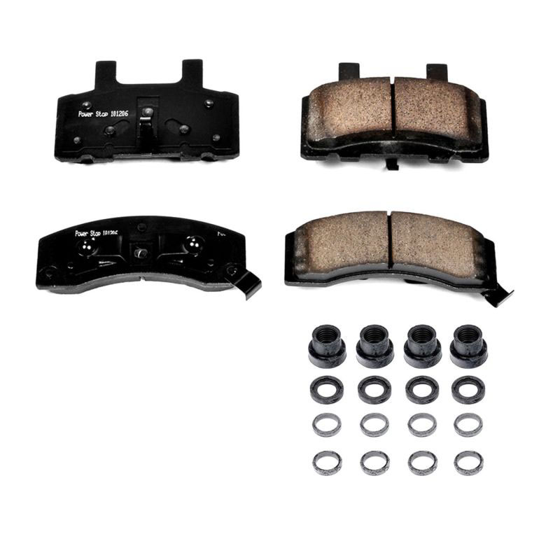 PowerStop 17370 | Power Stop 94-99 Chevrolet C1500 Suburban Front Z17 Evolution Ceramic Brake Pads w/Hardware; 1994-1999