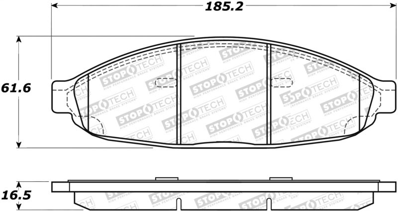 Stoptech 305.09970 | StopTech Street Select Brake Pads Chrysler Pacifica, Front; 2004-2008