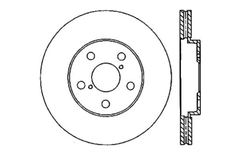 Stoptech 128.44139R | StopTech Lexus IS250 Sport Cross Drilled Brake Rotor, Front Right; 2009-2015