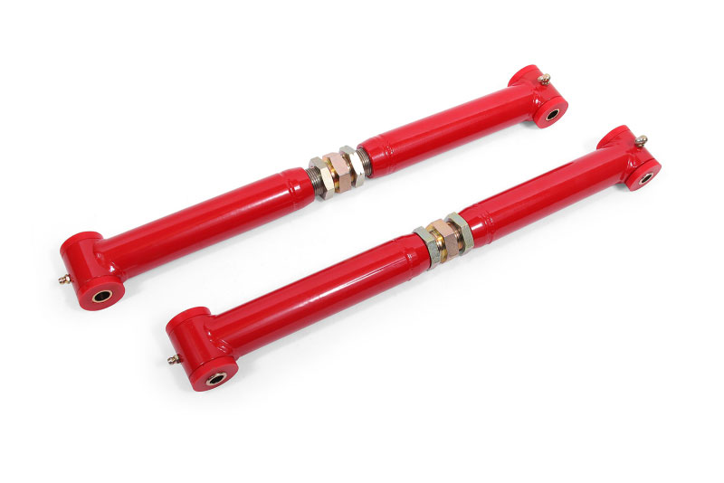 BMR Suspension TCA023R | BMR ADJ Tubular Lower Control Arms - Lower Trailblazer SS Red; 2003-2009