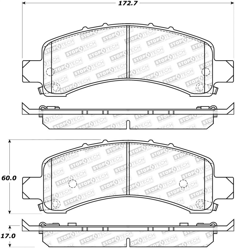 Stoptech 308.09741 | StopTech Street Brake Pads GMC Yukon Akebono Rear Calipers, Rear; 2002-2002