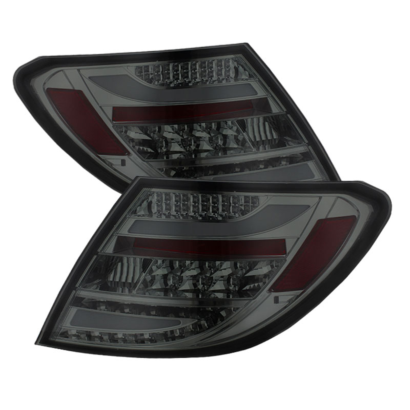 SPYDER 5072696 | Spyder Mercedes Benz W204 C-Class LED Tail Lights - Incandescent Model only - Smoke - (ALT-YD-MBZC08-LED-SM); 2008-2011