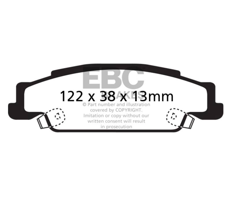 EBC dp41646/2r | 05-08 Pontiac Grand Prix 5.3 Yellowstuff Rear Brake Pads; 2005-2008