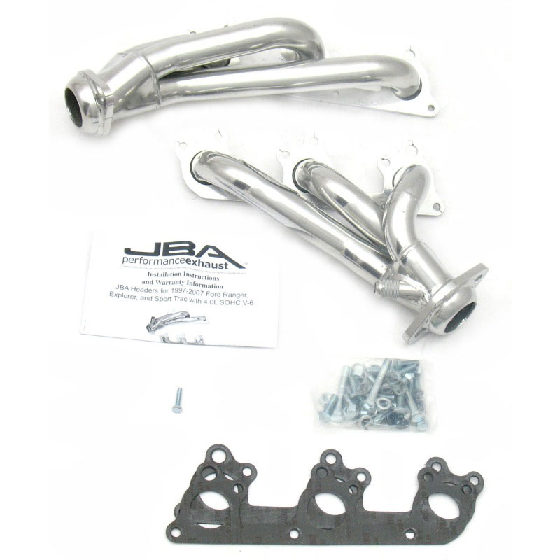 JBA 1674s-1js | 97-11 Ford Ranger 4.0L OHC w/Driver Side EGR 1-1/2in Primary Silver Ctd Cat4Ward Header; 1997-2011